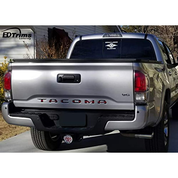 AUTO PRO ACCESSORIES Domed Tailgate Letters Inserts USA FLAG fits 2016-2020 Tacoma Models Black With Red Outline AUTO PRO ACCESSORIES Domed Tailgate Letters Inserts USA FLAG fits 2016-2020 Tacoma Models Black With Red Outline